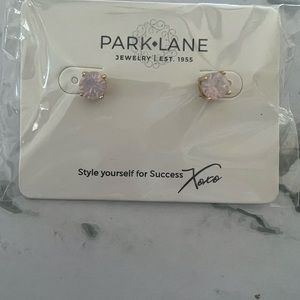 3 carat pink opal impression stud earrings